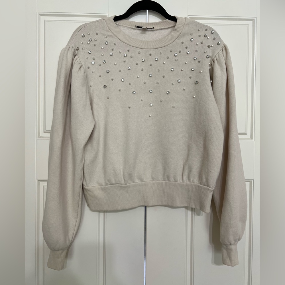 Express Crewneck Puff Sleeve Sweatshirt